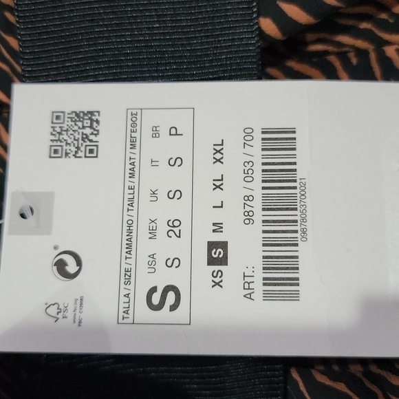 NWT ZARA BELTED Zebra ANIMAL PRINT MIDI SKIRT - Picture 7 of 7